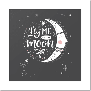 Fly me to the moon Posters and Art